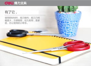 得力 文具剪刀6034 家用縫紉剪紙刀 辦公用品